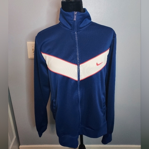Nike Full Zip Running Jacket Neon Pink Swish Size Large - Picture 1 of 11